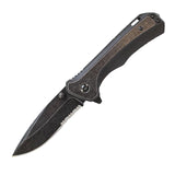 Schrade Liner Lock Folding Knife Partially Serrated Drop Point Blade G-10 Handle