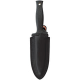 Schrade 7" Double Edged Boot Knife  Steel Rubber Grip Leather Sheath