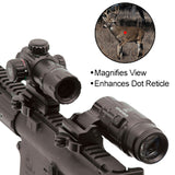 Utg 3x Magnifier With Flip-to-side Qd Mount W-e Adjustable