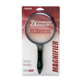 Carson 5 Inch Soft-grip Magnifier 2x With 11.5x Spot Lens And Case