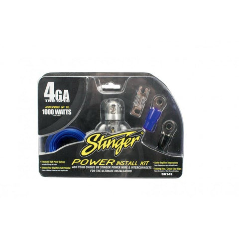 Stinger 4ga Power Installtion Kit (not An Amp Kit - Speaker Wire Fuseholder & Terminals Only)