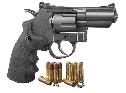 Crosman (black- Grey)co2 Powered Dual Ammo Full Metal Snub Nose Air Revolver