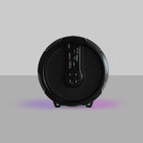 Axess Vibrant Plus Black Hifi Bluetooth Speaker With Disco Led Lights In Black