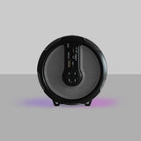 Axess Vibrant Plus Black Hifi Bluetooth Speaker With Disco Led Lights In Silver