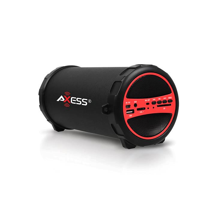 Axess Portable Bluetooth Indooroutdoor Red With Builtin 3 Inch Sub