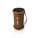 Axess Brown Portable Bluetooth Indooroutdoor 2.1 Hifi Cylinder Loud Speaker With Builtin 4 Inch Sub