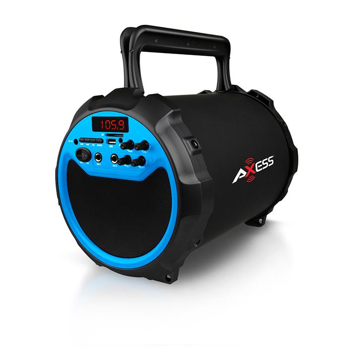 Axess Blue Portable Bluetooth Indooroutdoor 2.1 Hifi Loud Speakersing Along