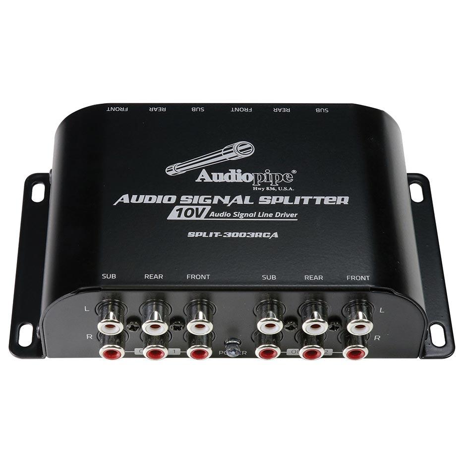 Audiopipe Multi-audio Amplifier 3 Rca Outputs W-bulit In 10v Line Driver