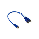 Stinger Rca Y 2m-1f Blue Interconnects