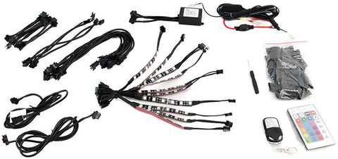 Street Vision Streetadapt Adaptive Rgb Led Motorcycle Kit (10 4" Strips Wireless Remote And Keychai