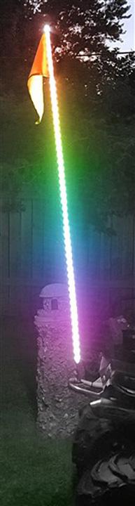 Street Vision 5ft 5050 Led Atv-jeep Flag Pole Whip (rgb Multi-color)