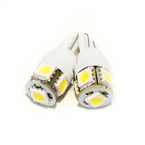 Street Vision T10 5050 Led 5 Chip Bulbs-white*pair*