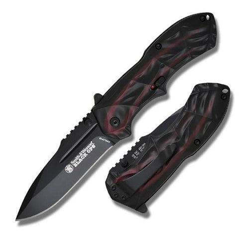 Smith & Wesson Black Ops Swblop3r M.a.g.i.c. Assisted Opening Liner Lock Folding Knife Drop Point