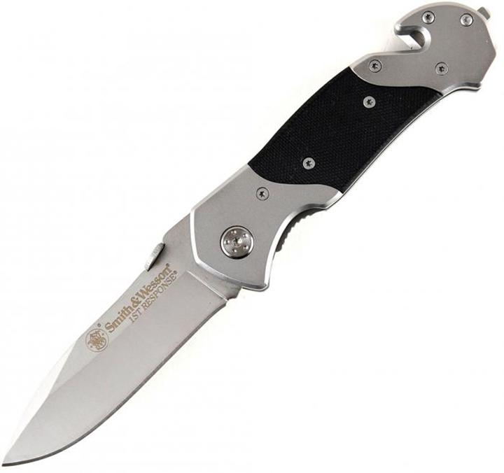 Smith & Wesson 1st Response Swfr Liner Lock Folding Knife Drop Point Blade Steel Handle