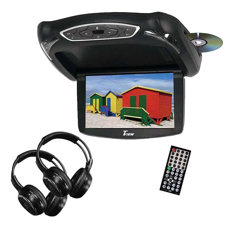 Tview 13.3" Widescreen Flip Down Monitor Dvd Player 3 Skins