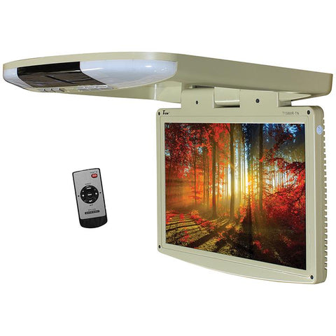 Tview 15.4" Wide Screen Led Flip Down Monitor (tan)