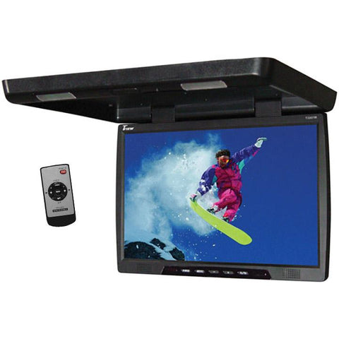 Tview 22" Tft Lcd Black Widescreen Flip Down Monitor Remote 2 Video Inputs Screen Is 20"