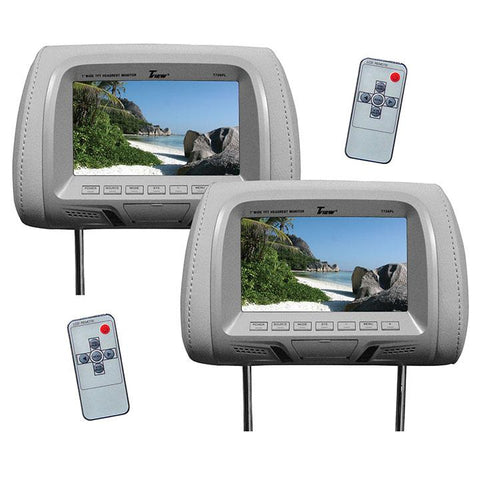 Tview 7" Tft-lcd Car Headrest With Monitorpair Gray