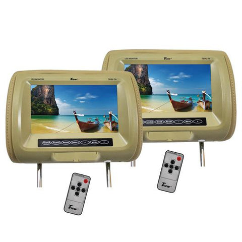 Tview 9" Tft Monitor In Headrest Tan