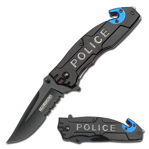 Tac Force Folding Knife Police Logo