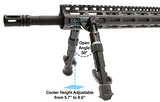 Utg Recon Flex M-lok Bipod Matte Black Cent. Ht. 5.7 Inch-8 Inch