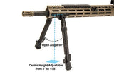 Utg Recon Flex M-lok Bipod Matte Black Cent. Ht. 8.0 Inch-11.8 Inch