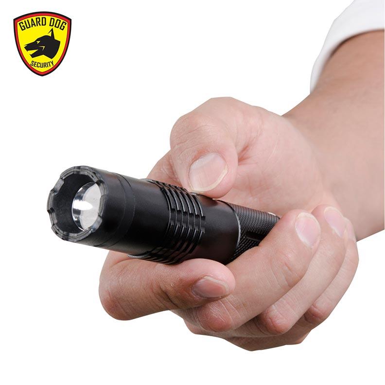 Guarddog Electrolite 140 Lumen Compact Tactical Flashlight Max Volt Stun Gun Beltclip Black