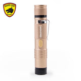 Guarddog Electrolite 140 Lumen Compact Tactical Flashlight Max Volt Stun Gun Beltclip Gold