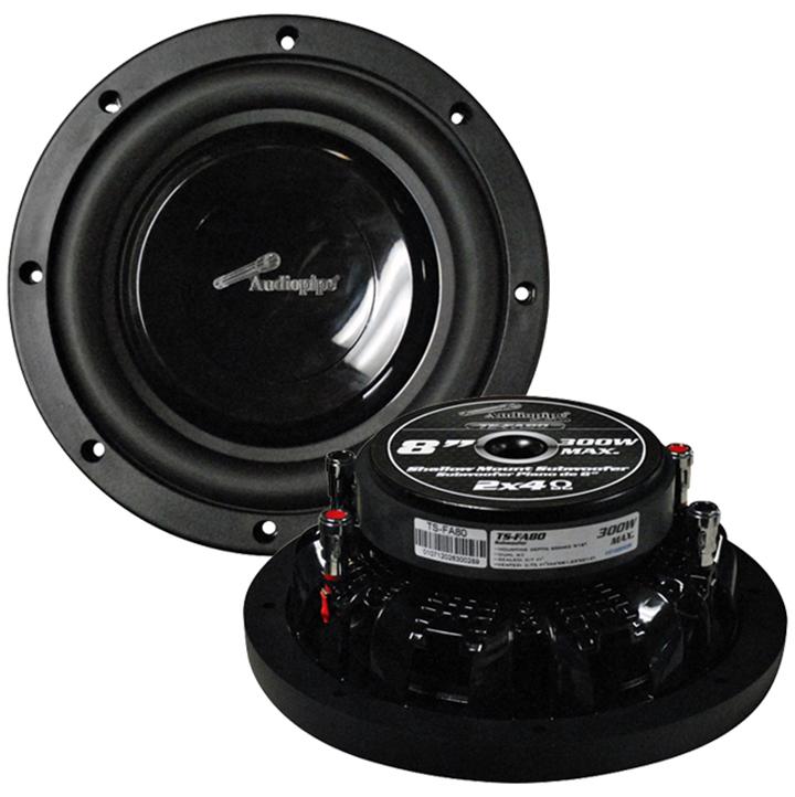 Audiopipe 8" Shallow Mount Woofer 300w Max 4 Ohm Dvc