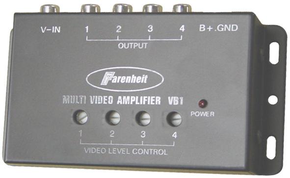 Video Amplifier Power Acoustik1 Input-4 Outputs