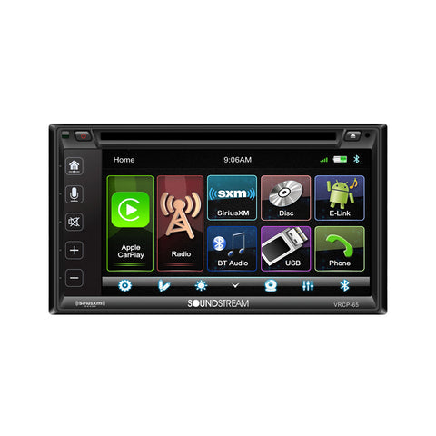 Soundstream 2-din 6.2" Lcd Source Unit W- Apple Carplay Android Phonelink Dvd Sxm & 6.2" Lcd
