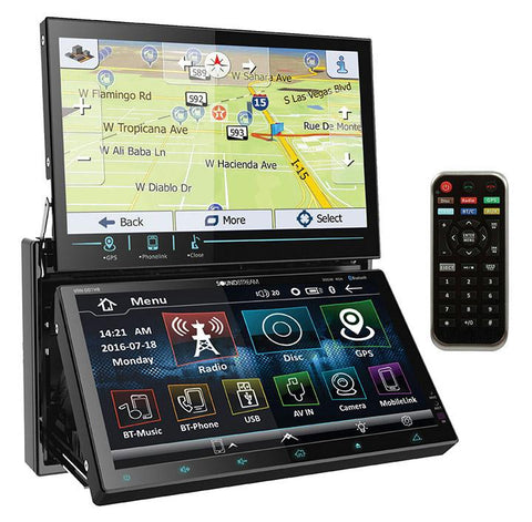 Soundstream Double Din Bt Dvd Nav. Unit With Dual 7" Screens