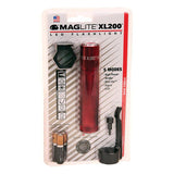 Maglite  Xl200 3cell Aaa Led Flashlight Combo Pack- Red