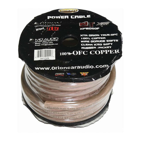 Orion Xtr 100% Copper Wire 0 Gauge 50 Ft Frost